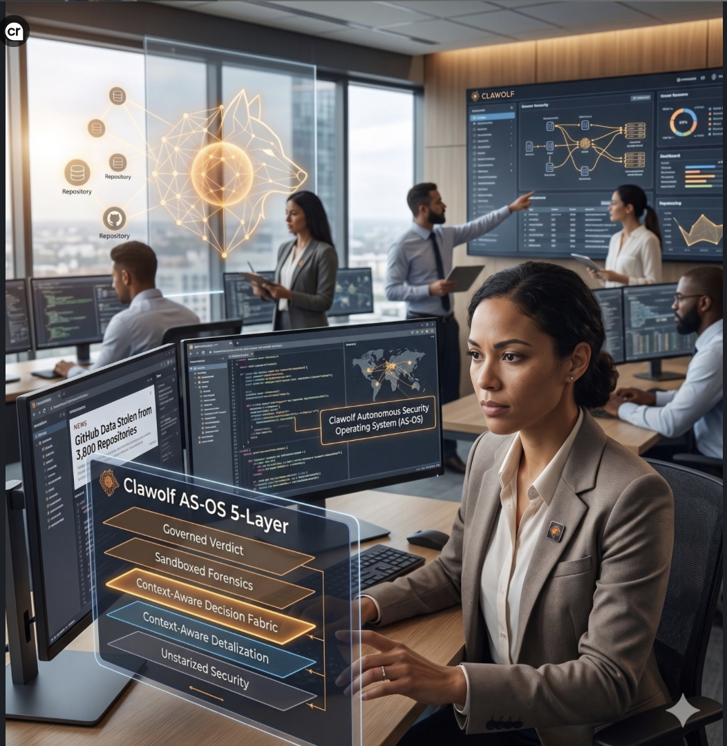 Governed AS-OS response to repository-scale data theft
